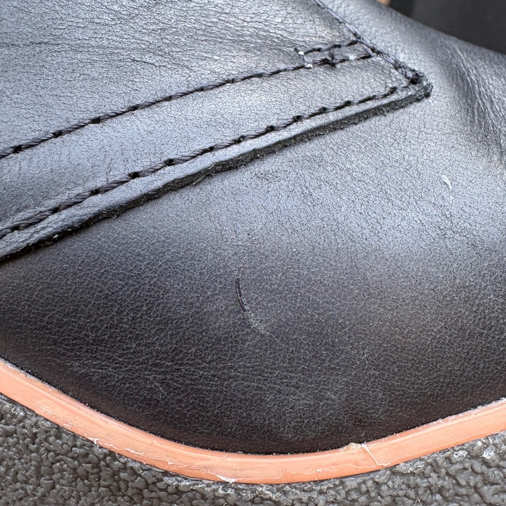 Sperry Top-Sider Harlow Womens Size 8 Wedge Booties Black Leather Lace Up Ankle - Picture 8 of 9